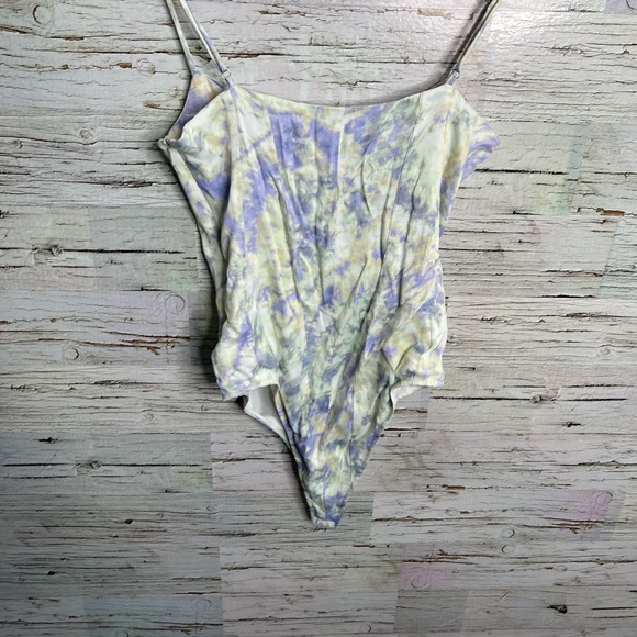 Zara white blue tank top bodysuit NWT medium - Picture 7 of 8